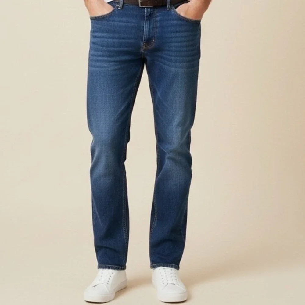 Levi's 514‎ Men's Straight Fit Jeans Blue Wash Stretch Denim W40 X L32 Fit 30